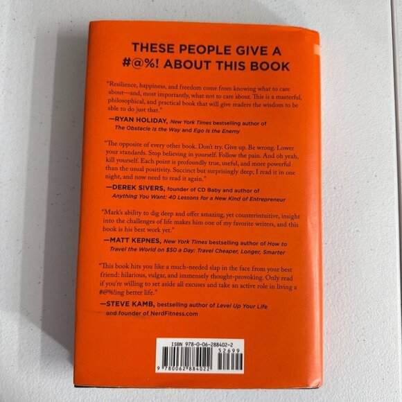 Subtle Art of Not Giving A #@%! Mark Manson 2018 Hardcover 9780062884022 NEW* - Picture 2 of 4